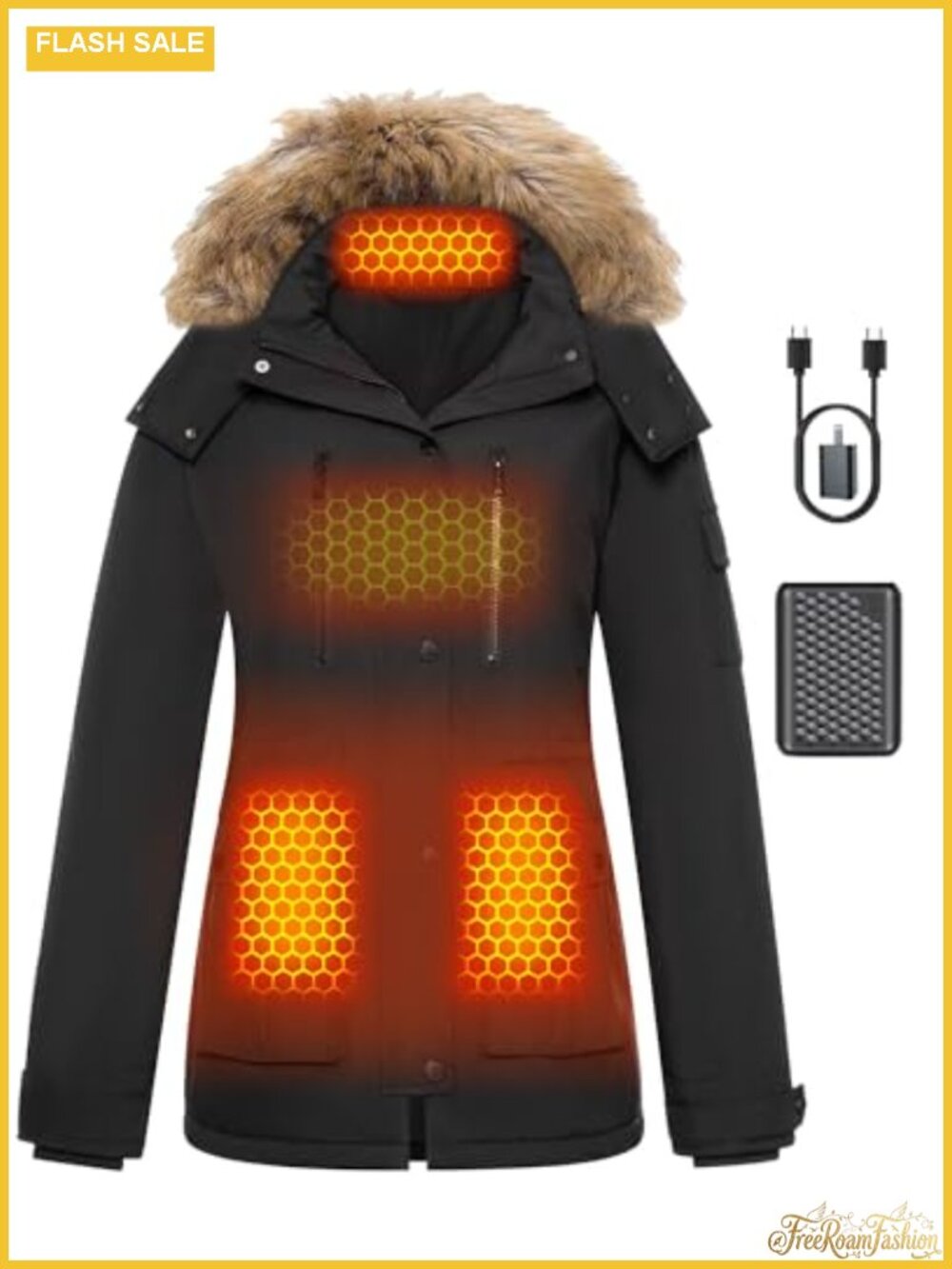 Graphene Heated Jacket Windproof Waterproof Battery Pack